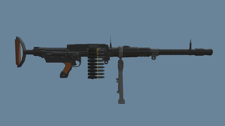 MG 131 (Low-Poly) 3D Model