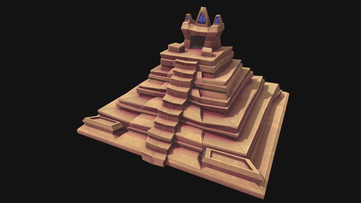 Low Poly Stylized Pyramid 3D Model