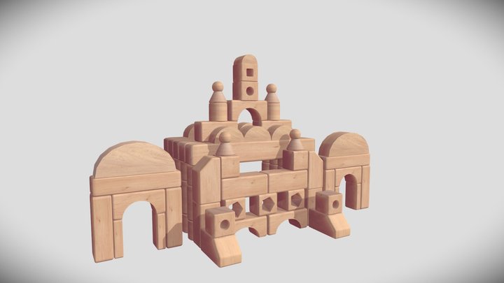 Wood Block 3D Model