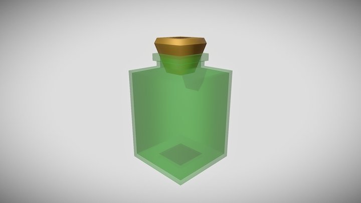 Green Bottle 3D Model
