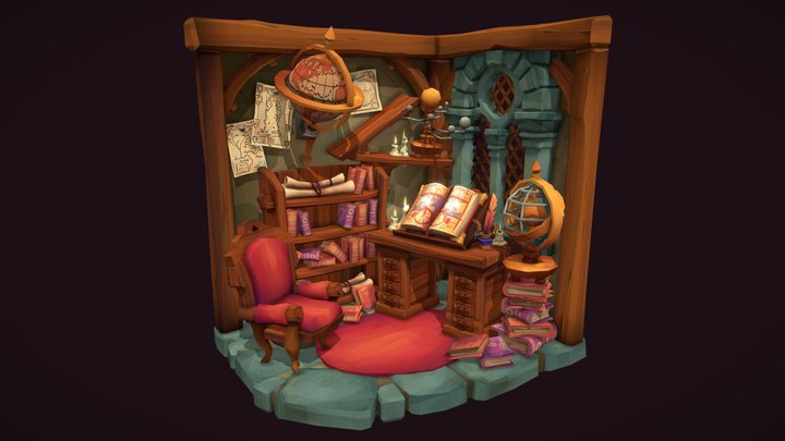 DAE Crib - The Cartographer's Room 3D Model
