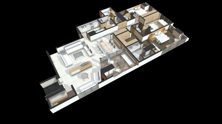 Apartamento Tipo 2 3D Model