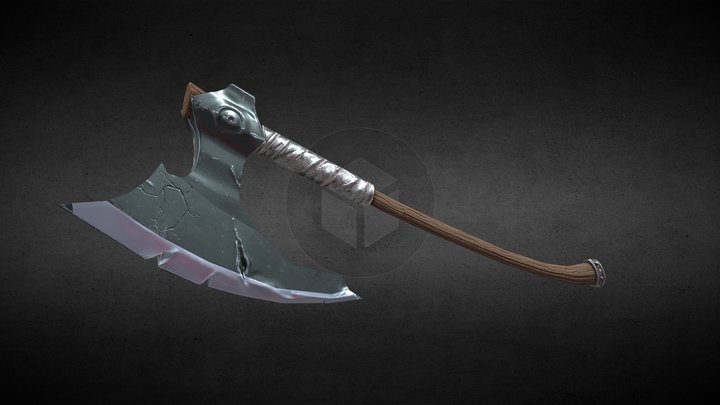 PRAC_1227_long-handled axe 3D Model