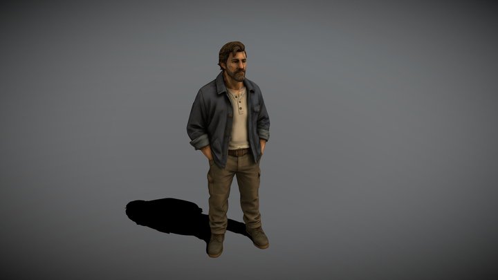 Male Posed Adventurer  [MESHY 6] – Modello 3D gratuito STL