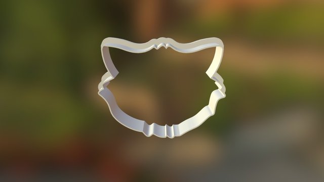 Cheshire Cat Cookie Cutter 3D Model