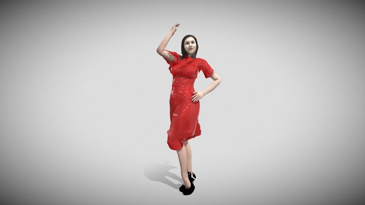 Namitha In Red 3D Model