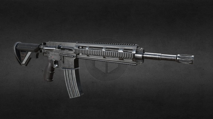 HK416 3D Model