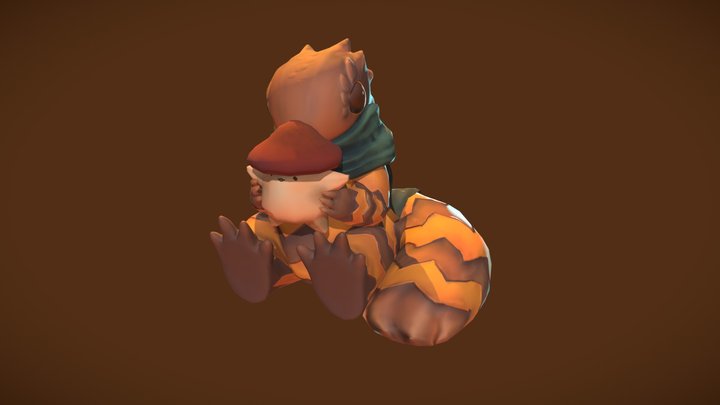 Ouroborus cataphractus Lizard 3D Model