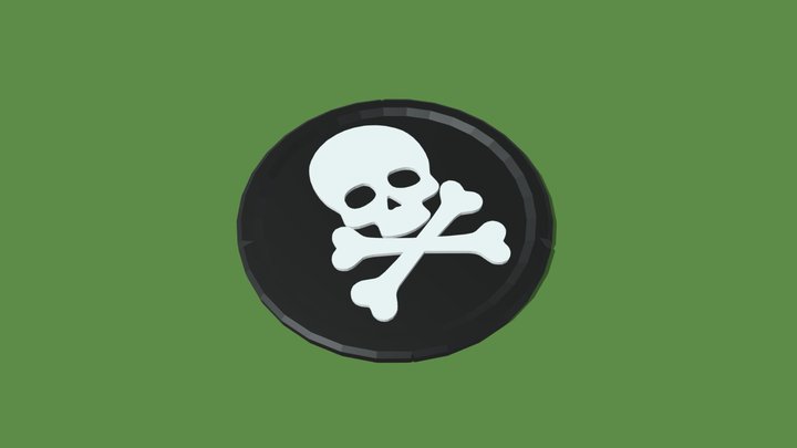 Pirate Black Mark Low Poly Model 3D Model