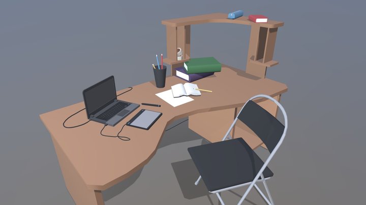 Work desk 3D Model