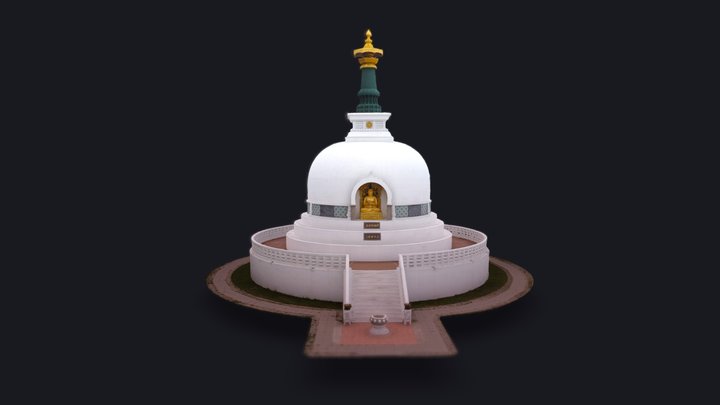 Japanese buddhist peace pagoda 3D Model