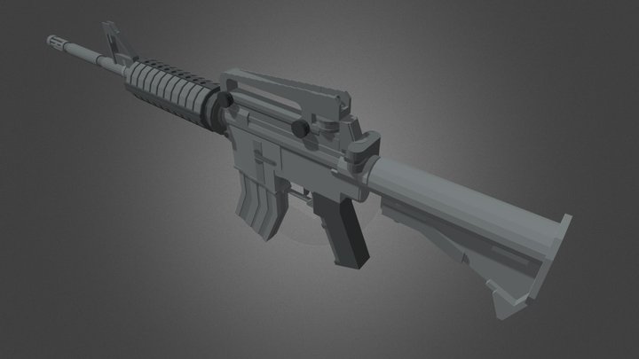 M4A1 - Minecraft 3D Model