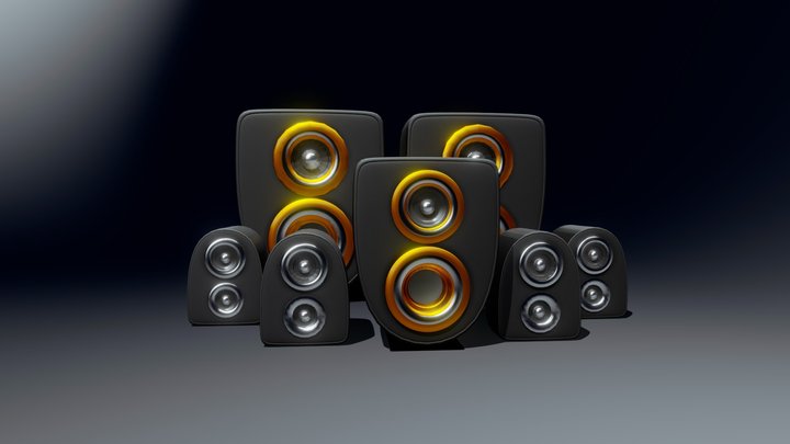 Speakers 3D Model