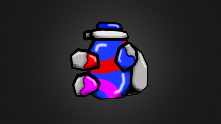 Graffiti badge V2 3D Model