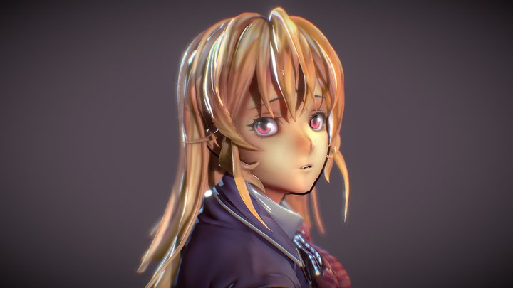Erina Nakiri Fan Art 3D Model