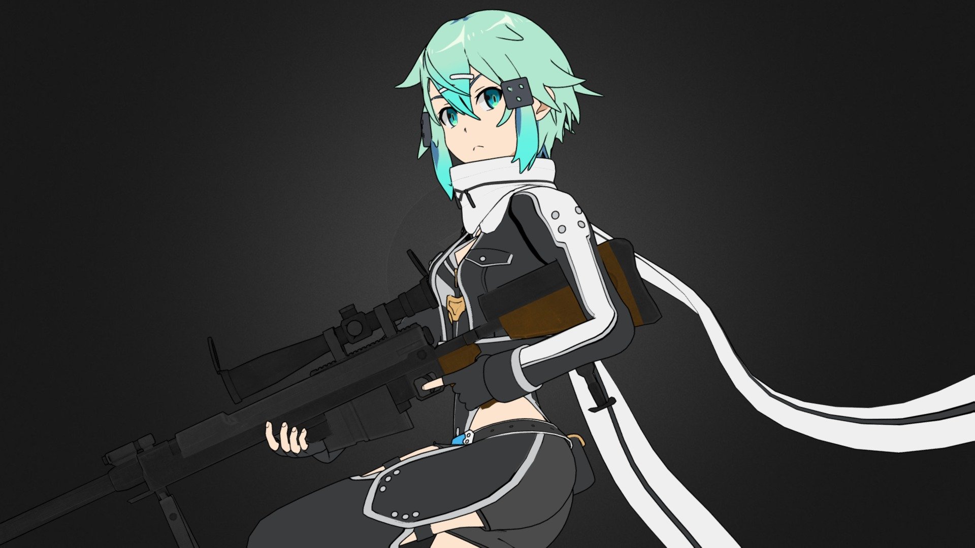 Sinon - SAO Anime - 3D Model Blender - 3D model by GilsonAnimes [044e0ca] -  Sketchfab