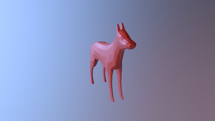 Terracotta Dog Figurine 3D Model