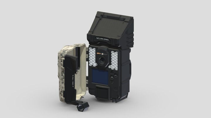 Spypoint Solar-Dark Trail Camera PBR Realistic 3D Model