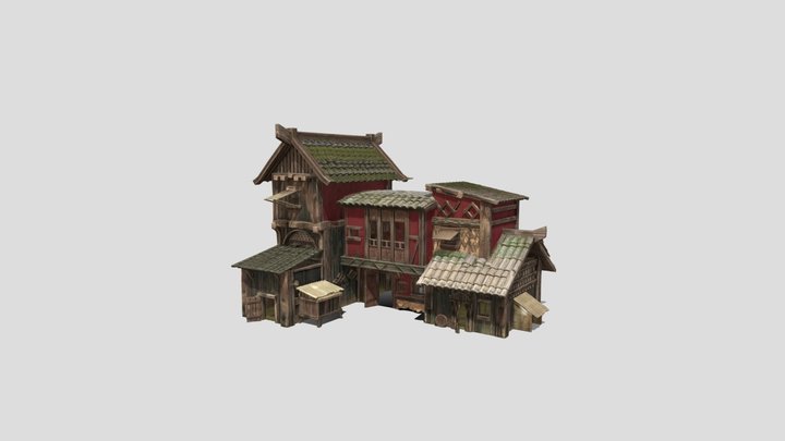 Grayscale Timber House 3D Model Free – Modello 3D gratuito STL