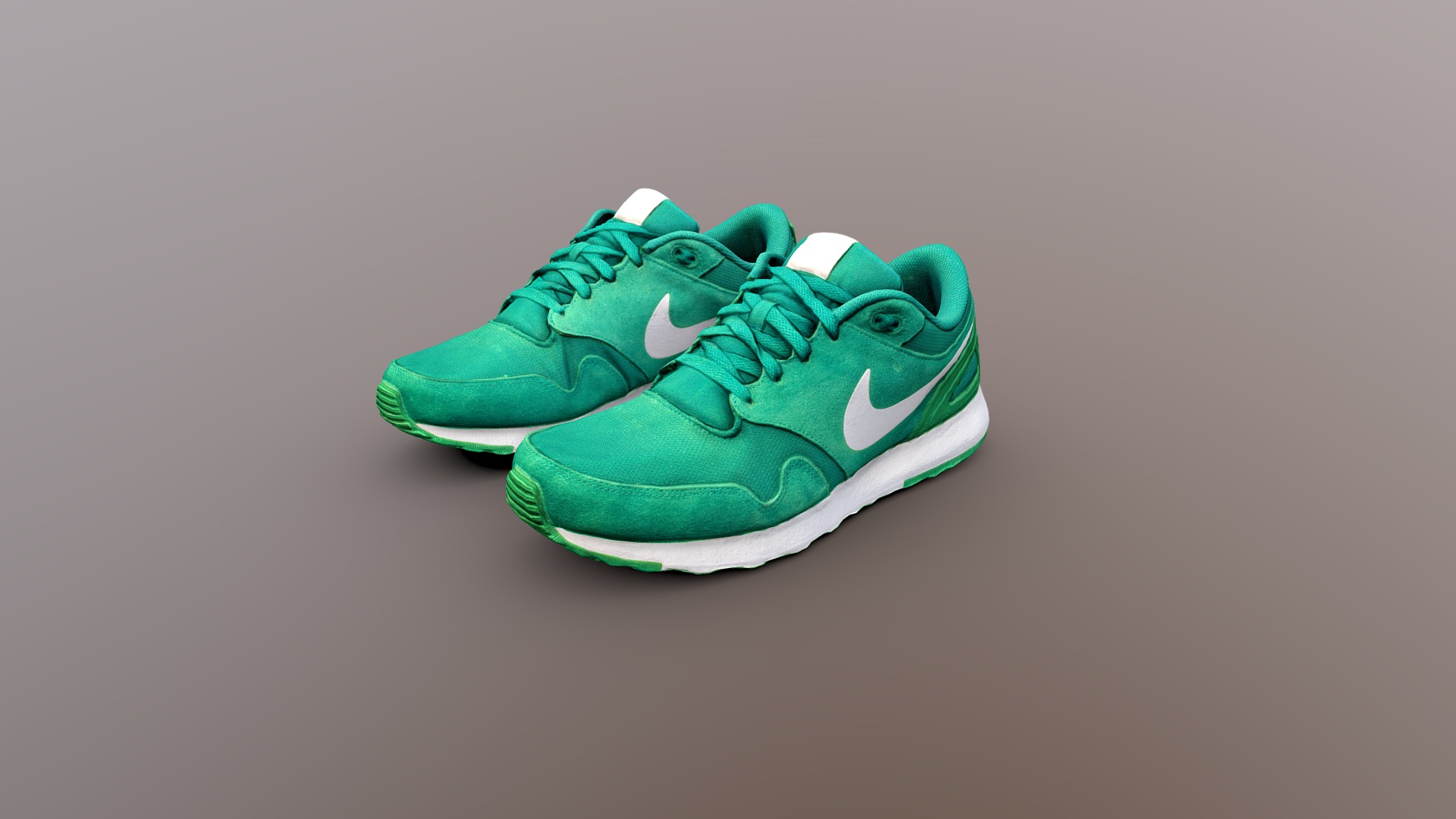 3D model Nike Shoes - This is a 3D model of the Nike Shoes. The 3D model is about a pair of green shoes.