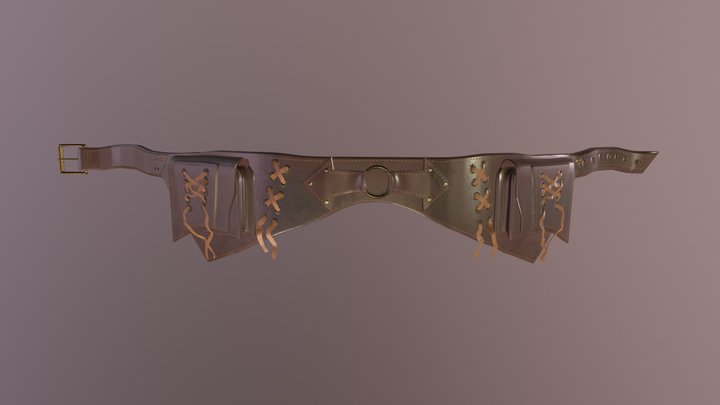 Belt with Pouches 3D Model