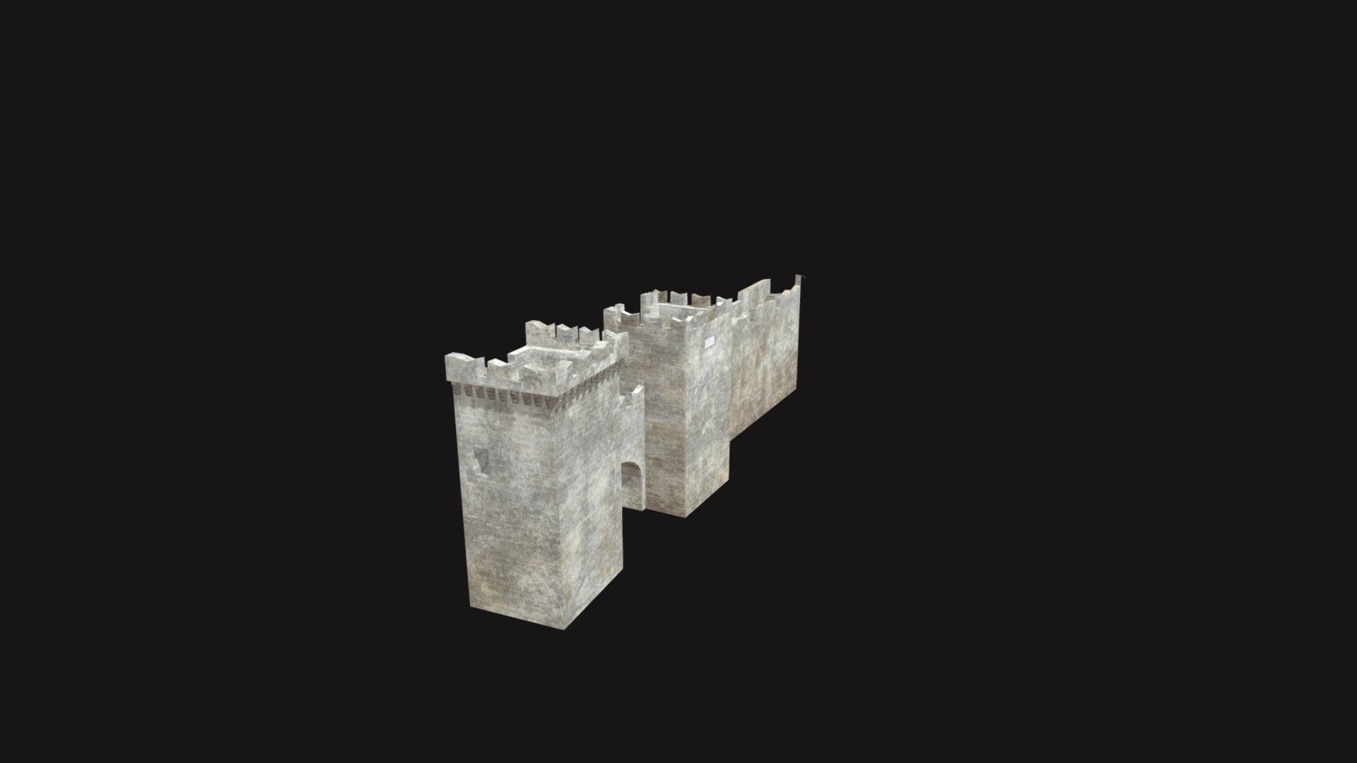 Medieval city of Rhodes: Castillian Walls — Sketchfab embed 3D viewer