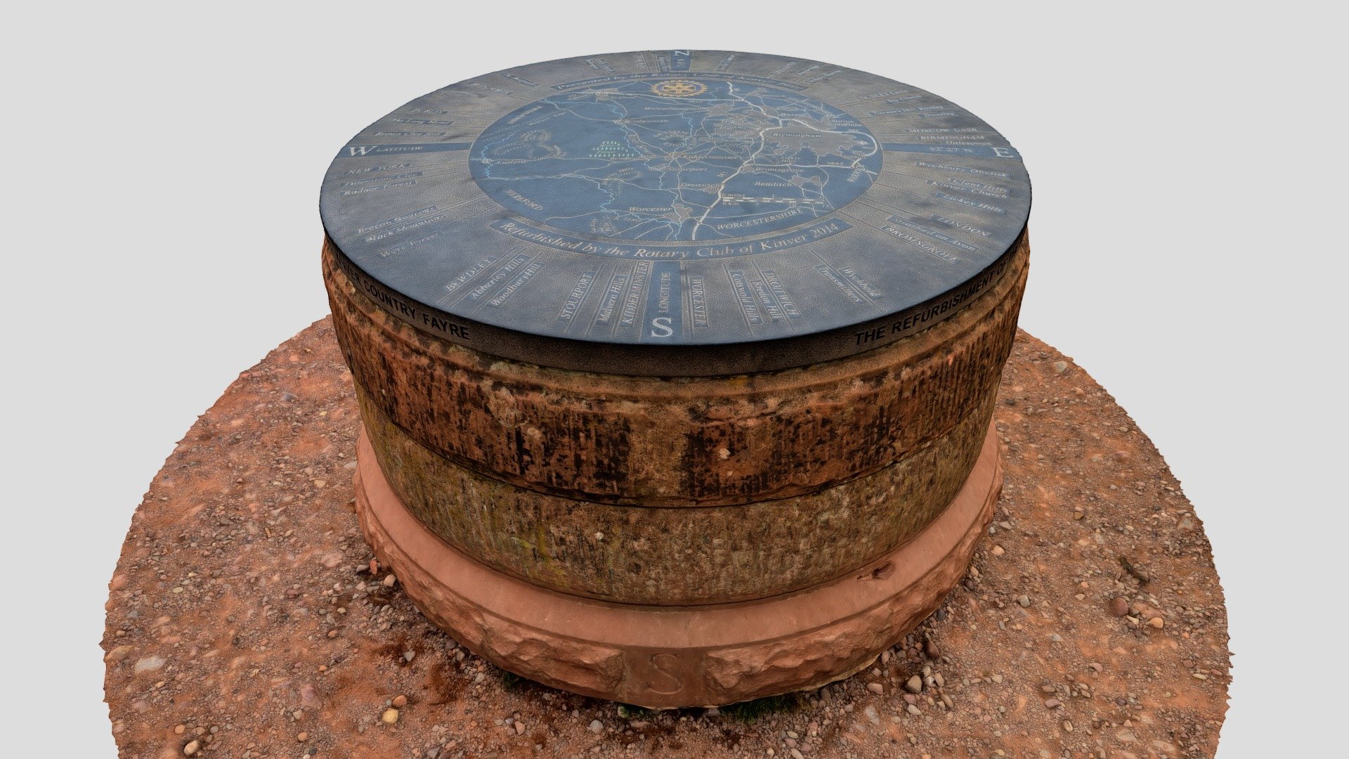 Toposcope on Kinver Edge Hill Fort