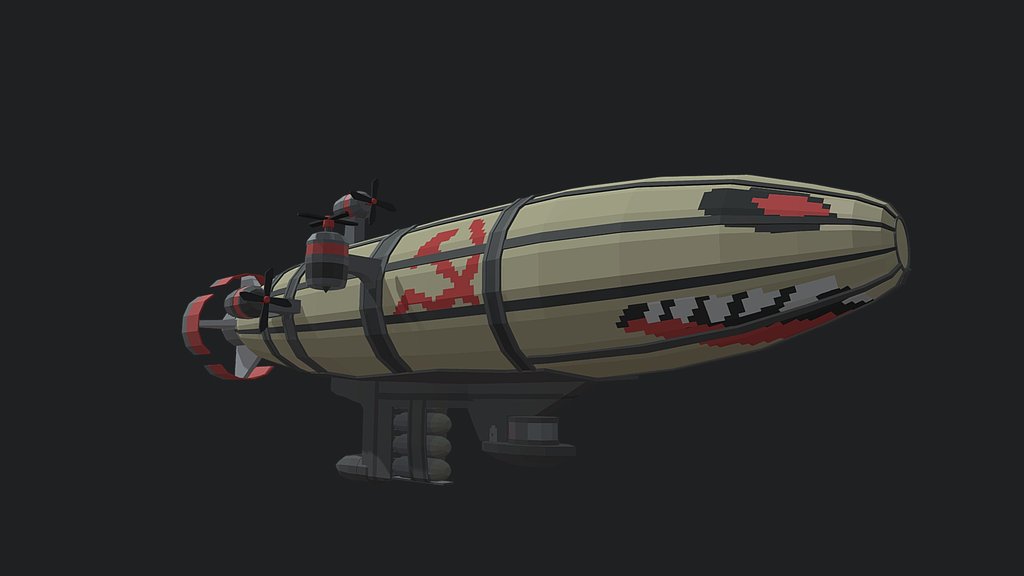 Lowpoly Kirov airship