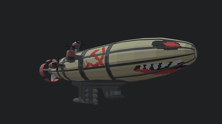Lowpoly Kirov airship
