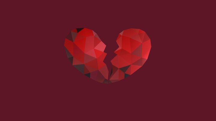 Broken Heart 3D Model