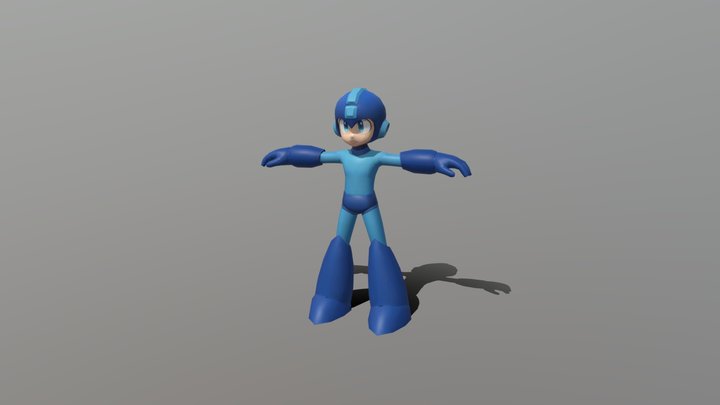 Megaman Model Rigged 3D Model