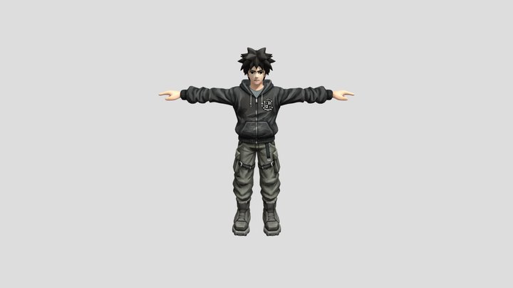 Anime-style game character model