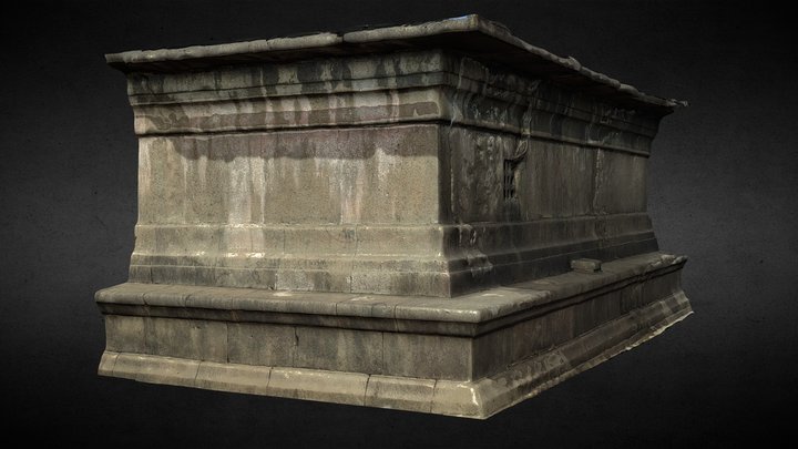 Indian Temple Walls Section Photoscan 3D Model