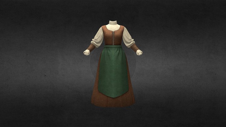 Medieval Peasant Female Outfit Free – Free 3D Model STL