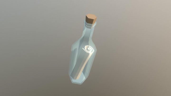 Message In A Bottle 3D Model