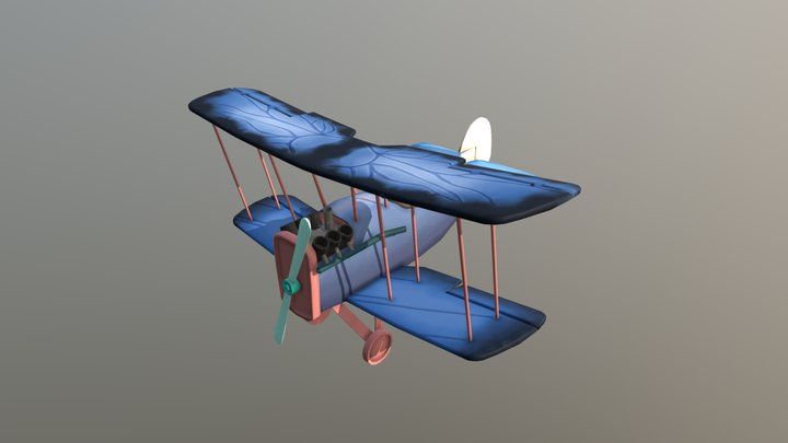 Color Blockout Flying Circus 3D Model