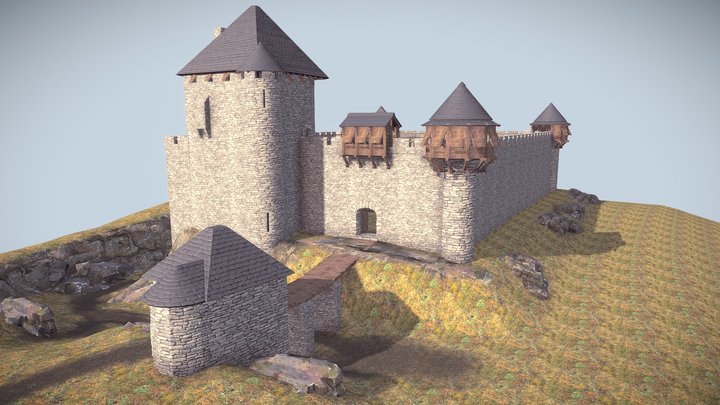 Chateau d'Herbeumont XIIIe Variant2 3D Model