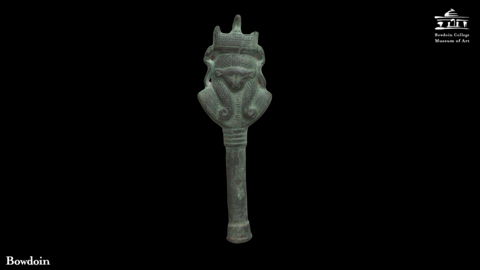 Sistrum Handle with the Head of Hathor - 3D model by Bowdoin College ...