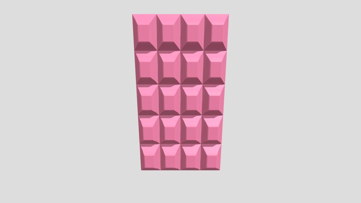 Strawberry Chocolate Bar 3D Model – Modello 3D gratuito STL