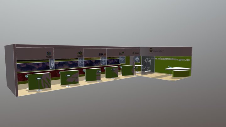 Diseño Stand Min Agricultura 3D Model