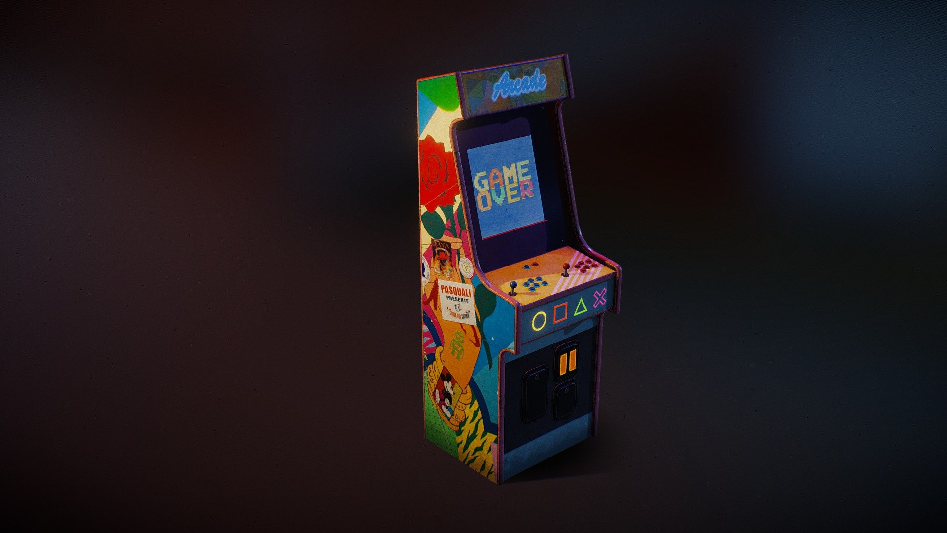 Arcade Game - Download Free 3D model by minervinoart [045a6b8] - Sketchfab