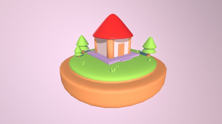 Little floating island 3D Model