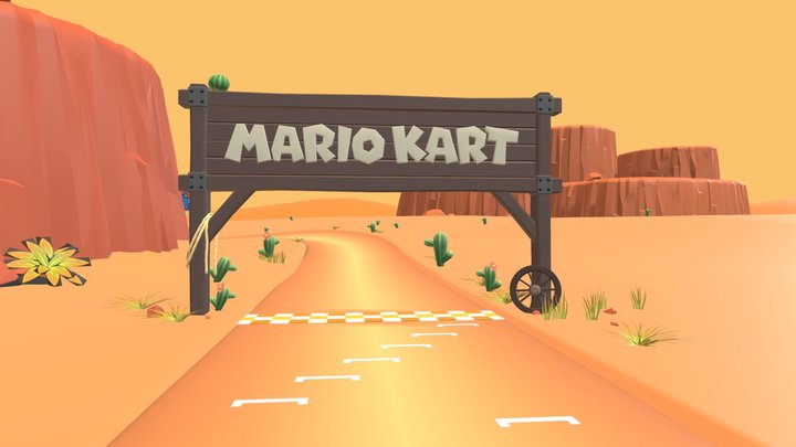 Mario Kart 8 Deluxe - N64 Kalimari Desert 3D Model