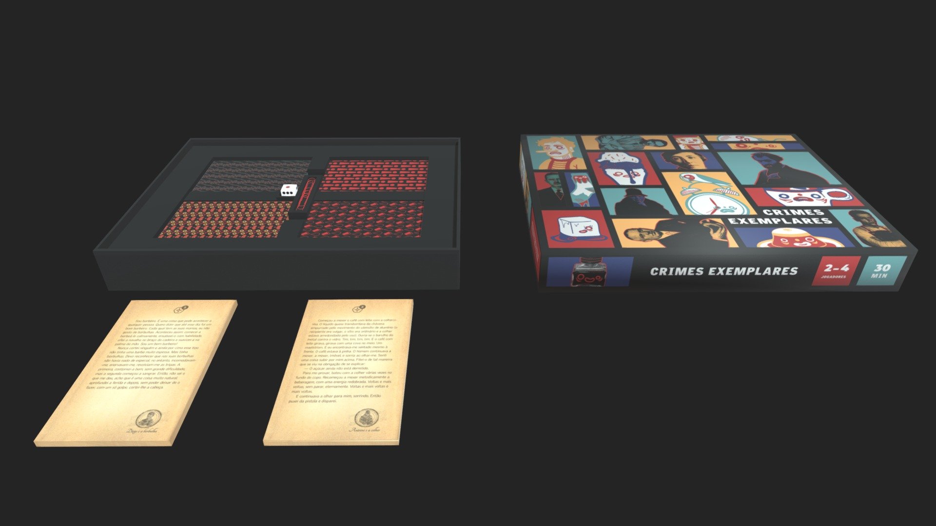 Board Game - Crimes Exemplares — Sketchfab embed 3D viewer