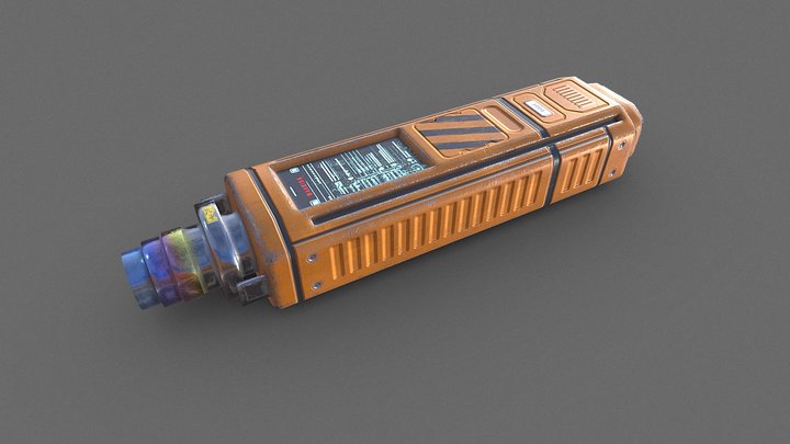 Scifi style Heatgun 3D Model