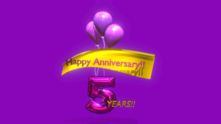 5th Anniversary 3D Model