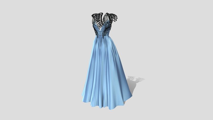 Evening Gown Angel 3D Model