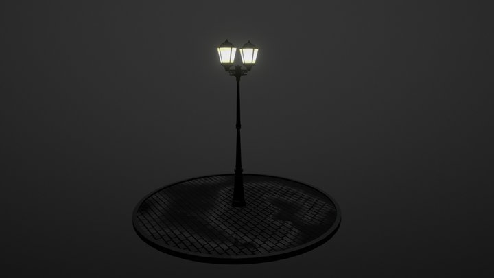 Road Post 3D Model