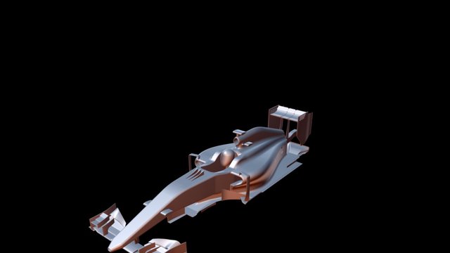 F1 Car Vertical Blades 3D Model