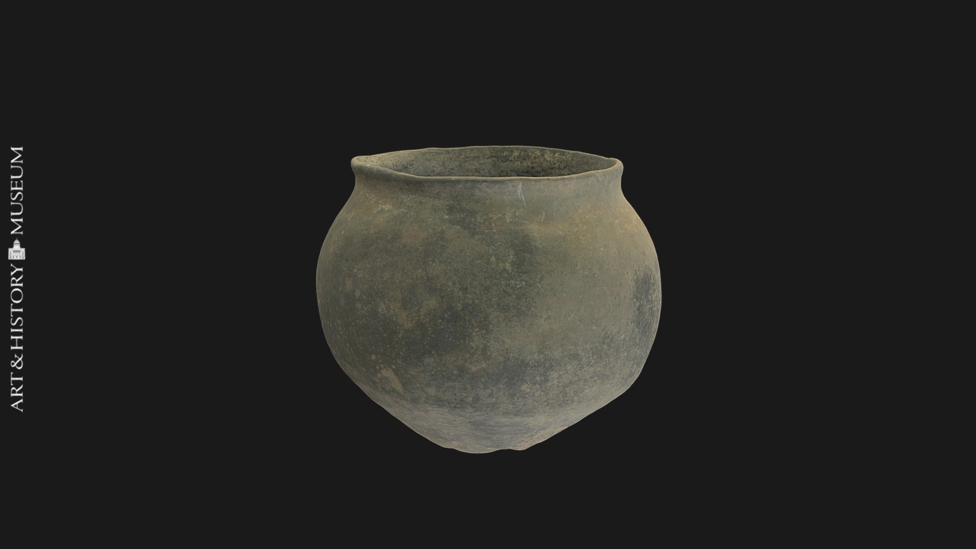 Egg-shaped pot with small opening & flaring rim